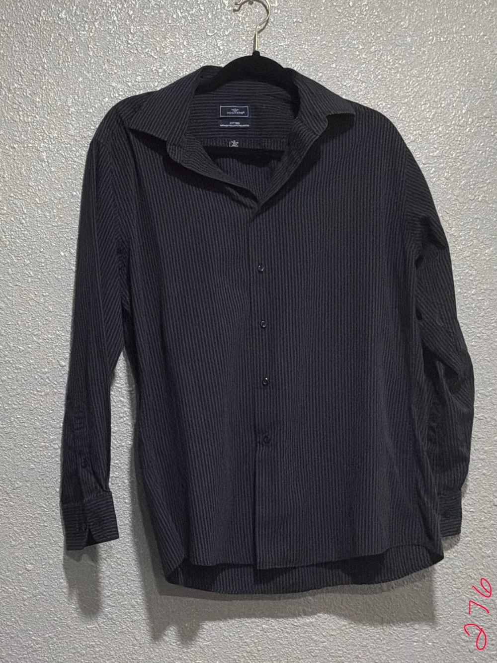 Dockers Black Pinstripe Dress Shirt